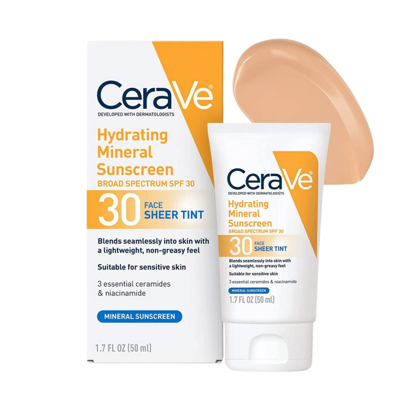 Cerave Hydrating Mineral Sunscreen Sheer Tint 30SPF