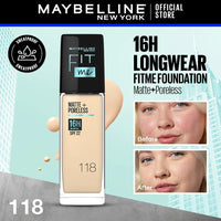 Maybelline - Fit Me Matte + Poreless Liquid Foundation-Extra coverage
